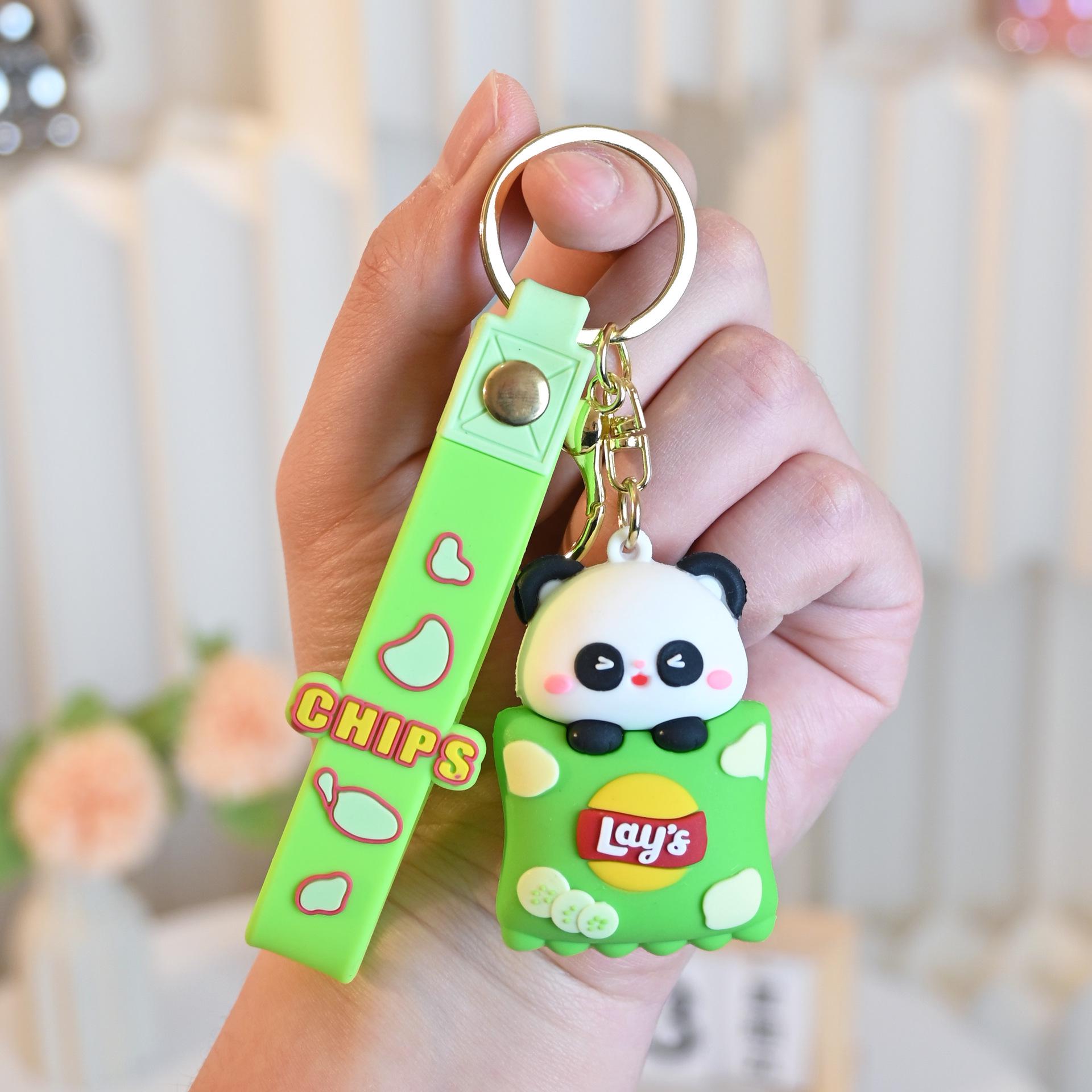 

Изысканный 3D брелок в виде мультяшного животного – креативная подвеска в виде картофельных чипсов для сумок и автомобилей