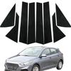 Gloss Black Pillar Post Fit For Hyundai Accent HC/YC 2018-2022 Anti-Scratch Decorative Cover Film Universal Automobile Exterior Accents