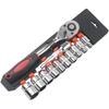 Dafei 12-Piece Hex Socket Ratchet Wrench Set for Car, Motorcycle, and Home Repair