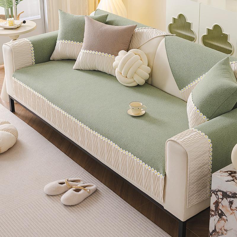 

Chenier Sofa Cushion Light Luxury Four-Season Universal Non-Slip Nordic Seat Cushion Cover Universal All-Inclusive Sofa Cover Towel 70*70cm