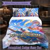 Personalized 3Pcs Bedding SetOne Piece Custom Text Duvet Cover Pillowcase Set Bedroom Gift