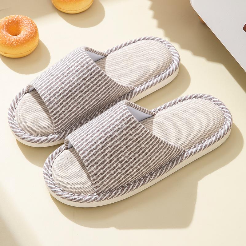 

Японские льняные тапочки женские домашние для пары комнатные бесшумные антибактериальные четырехсезонные хлопково-льняные родительско-детские тапочки мужские 44-45 (suitable for 43-44 feet) темно-коричневого