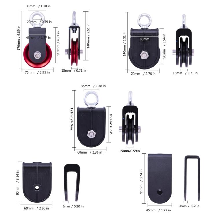 Wearproof Pulley Bearing Pulley Round Fitness Pulley Wheel Replacement Gym Cable Pulley Wheel Firm Bearing Pulley Wheel