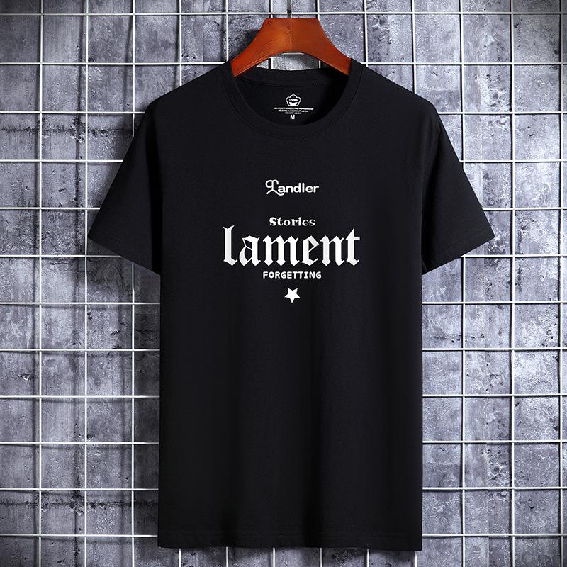 Men's Trendy Loose-Fit Printed Cotton T-Shirt