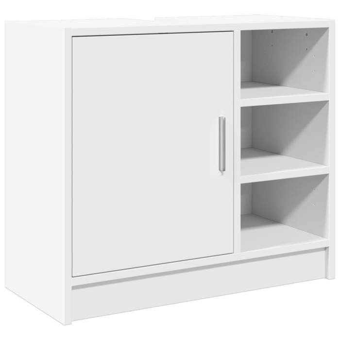 VidaXL White Vanity Cabinet 63x29x55 Cm Engineered Wood, Bathroom Cabinet, Bathroom Storage Cabinet, 848129