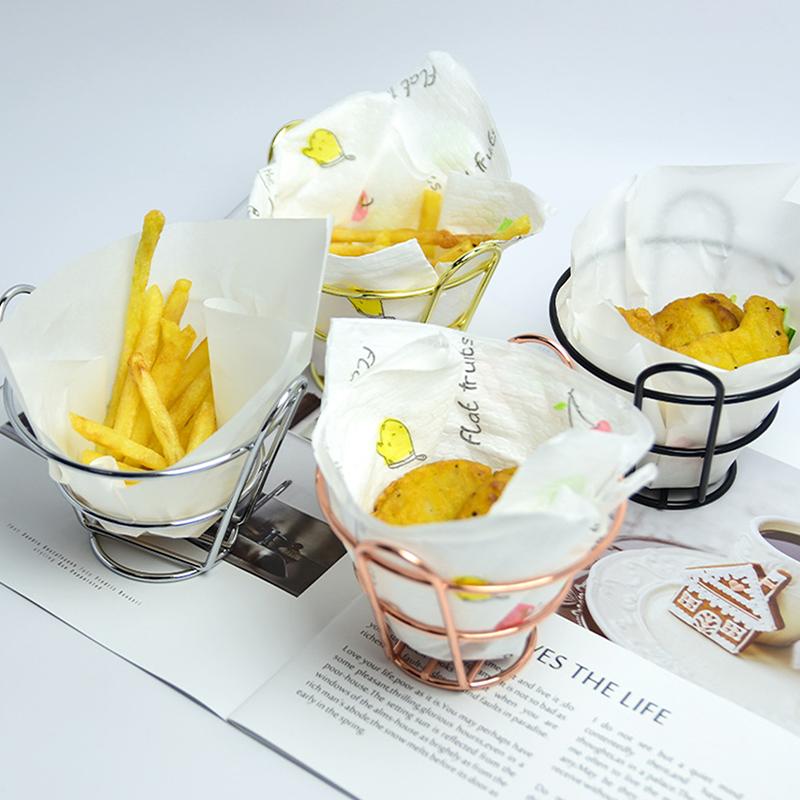 Cestino per Patatine Fritte Secchiello per Snack Cestino per Conservare Patatine Fritte Pollo Fritto Scolino per Olio Contenitore per Stoviglie Creative