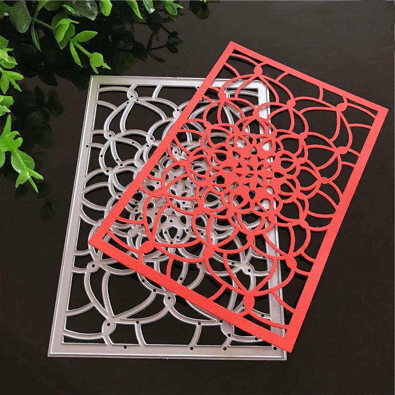 Čtvercový květinový kovový vykrajovátko šablony Die Cut pro DIY Scrapbooking Album Papírová karta Ražba