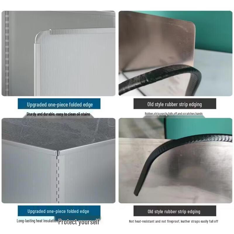 Protection anti-éclaboussures pour cuisinière de cuisine en acier inoxydable