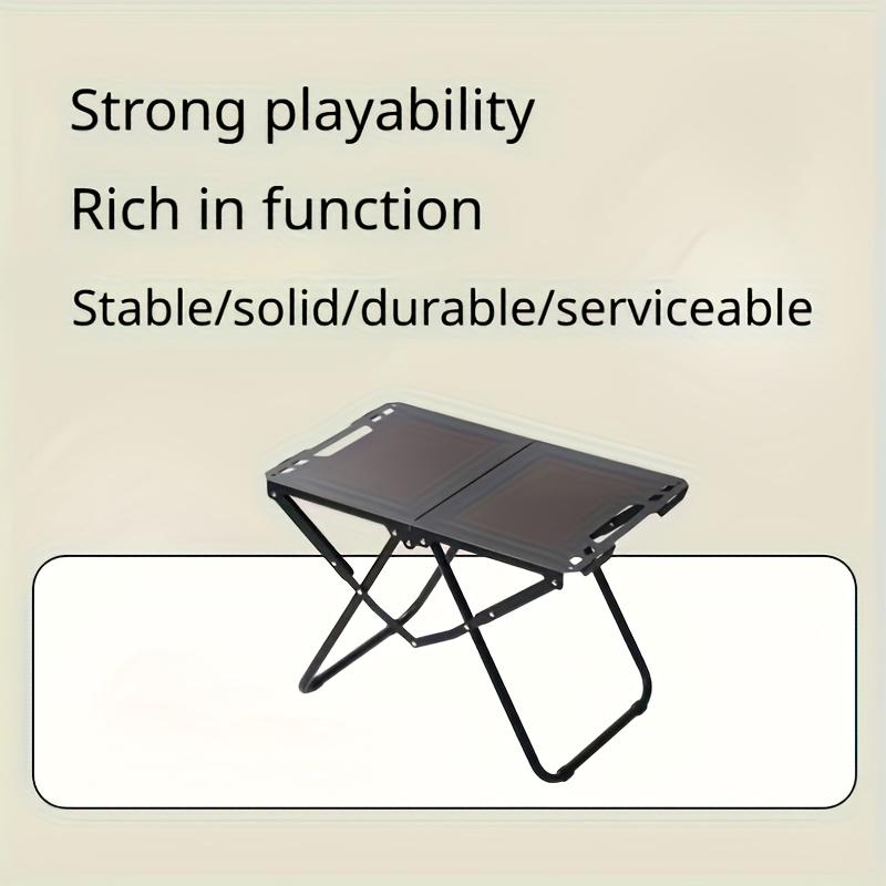 Lightweight Folding Camping Table, Picnic Desk with Carry Handle, Tripod Base, Ideal for Outdoor Activities, Camping Accessorie