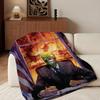 Movie T-The M-Mask Throw Flannel Throw Blanket, Lightweight Cozy, Durable Washable Cute Cool