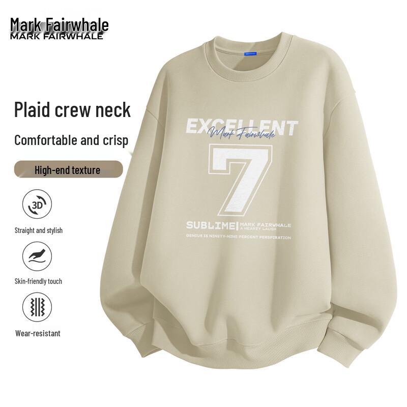 

Мужской свитшот Mark Fairwhale 2025 весна-осень, свободного кроя, с круглым вырезом 2XL (185)