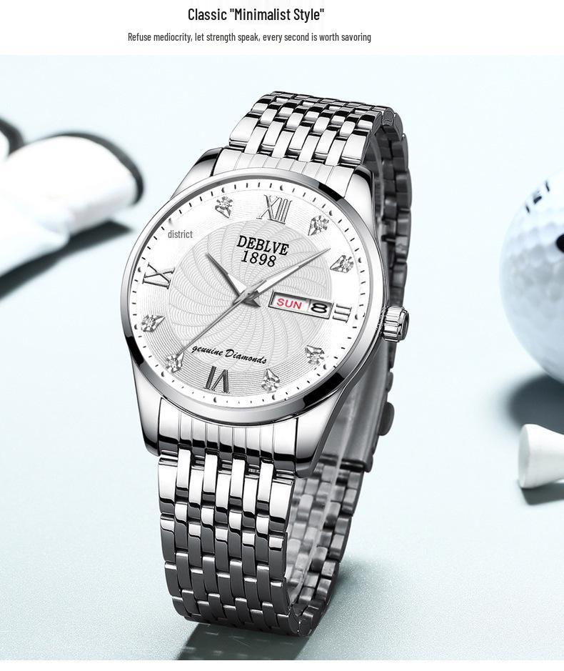 Men's High-End Waterproof Luminous Watch with Automatic Movement and Calendar