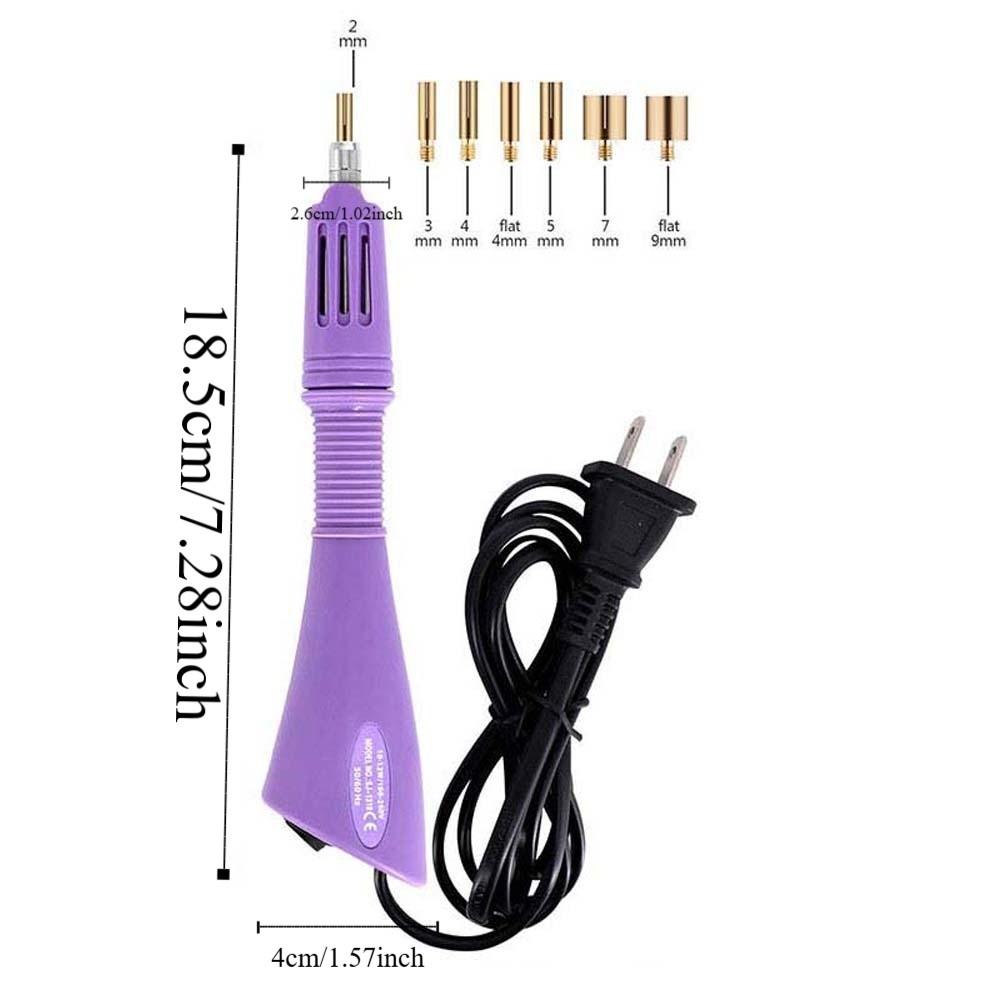 9pcs Ergonomic Hot-fix Rhinestone Applicator US/EU Plug In Heated Rhinestone Pen  Bags