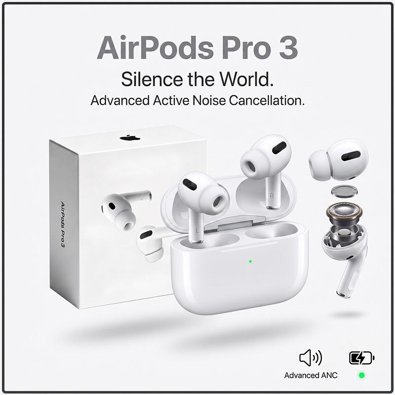 Kabellose TWS AirPods Pro 3 In-Ear-Kopfhörer Präzisions-Audio-Touch-Steuerung IPX4 Wasserdichtes Sport-Stereo-Headset für Mobiltelefon