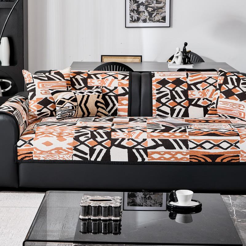 Ganzjahres Universal Chenille Sofakissen Einteilig Rutschfest Armlehne Rückenlehne Sitzkissenbezug Stoff Handtuch Decke Fixiert Rutschfest