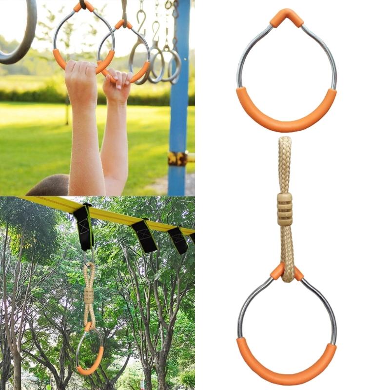Kids Strength Training Rings Indoor Home Fitness Gymnastic Rings Pull Up Rings