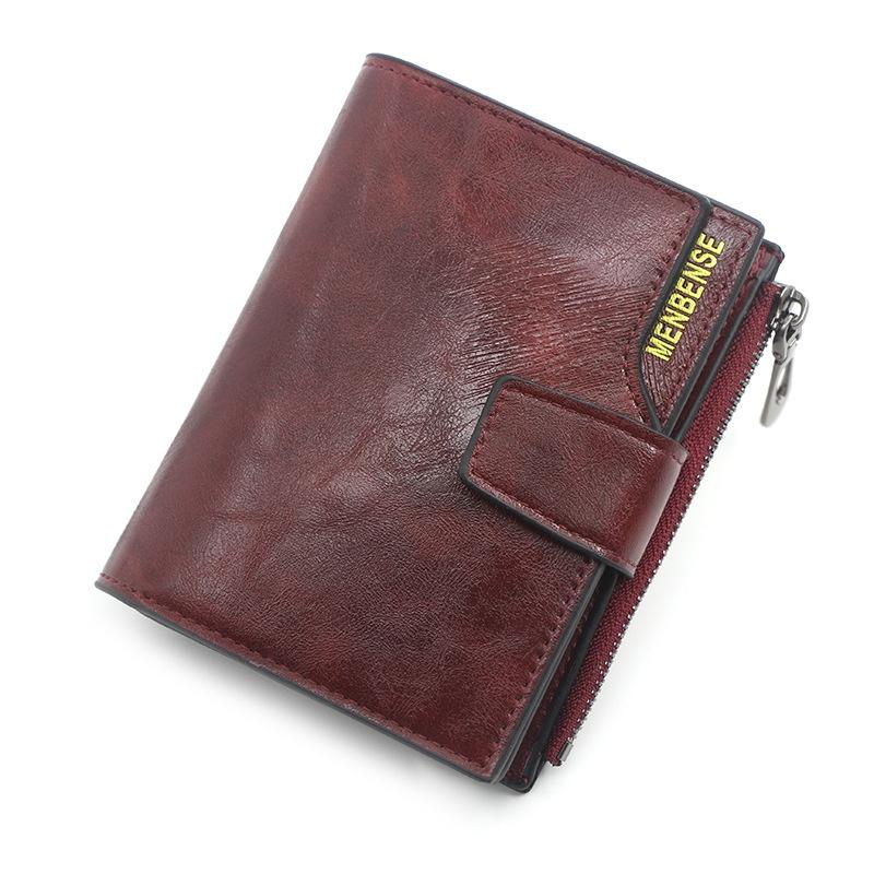 IELGY convenient short wallet women's letter zipper pu leather