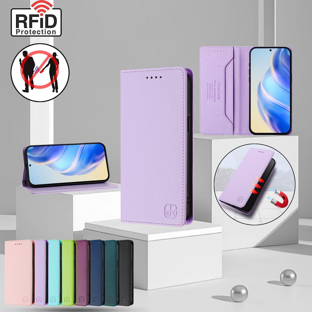 Luxus Lederhülle für Samsung Galaxy Note8 Note9 Note10 Note20 Ultra RFID-Blockierung Kartenfach Magnetische Anziehung Aufsteller Stoßfeste Klapphülle