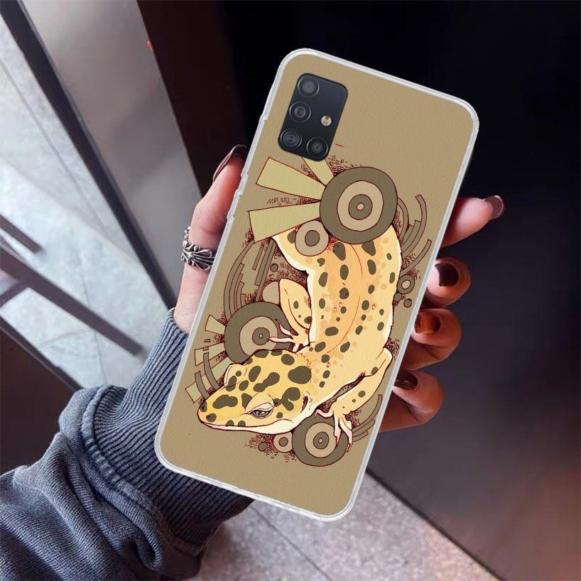 Lizards Geckos Phone Case For Samsung Galaxy A52 A51 A50S A32 A22 A12 A02S A72 A71 A31 A70 A30S Note 20 Ultra 10 Plus S10 Galaxy