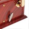 Phonograph Music Box Vintage Wood Grain European Style Exquisite Musical Box for Bars Cafes Bedrooms