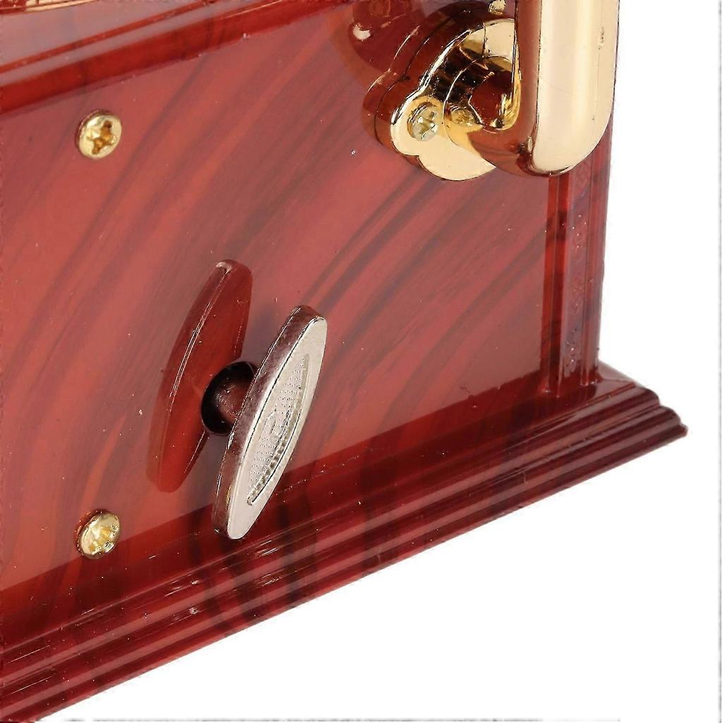 Phonograph Music Box Vintage Wood Grain European Style Exquisite Musical Box for Bars Cafes Bedrooms