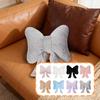 Elegant Plush Bow Throw Pillow Soft Seat Cushion Decorative Accent for Sofa Chair Bed Car Dorm Living Room
