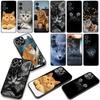 Blue Cat Green Eyes Meow Phone Cover Case for Apple iPhone 16 15 14 Plus 13 12 Mini 17 Pro Max + 16E Air 16+ ProMax Casing