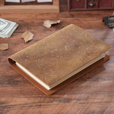 Genuine Leather A5 Binder Notebook and Journals with 6 Rings Refillable Vintage Planner Organiser for School Office Writing