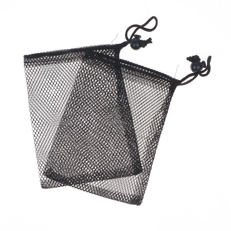 2Pcs Mesh Drawstring Storage Bag Breathable Durable Fabric Multi Purpose Home Travel For Sports Gear Swim Supplies Travel Use