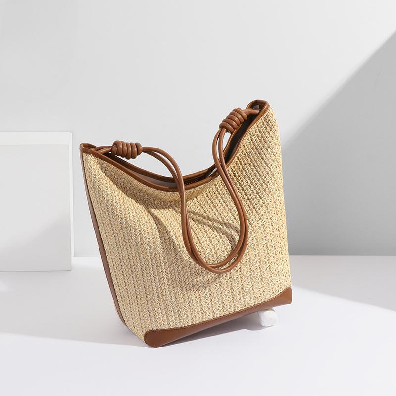 Niche Design Bags, Women's Simple Lafite Grass Travel, Seaside Straw Woven Bags, Beach Bags, Single-shoulder Bags, Tote Bags