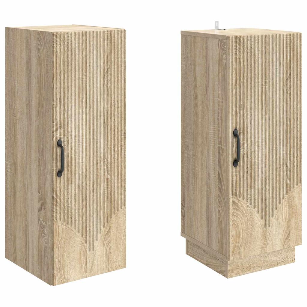 Cabinet Set 2 pcs Sonoma Oak Wood Based Panel