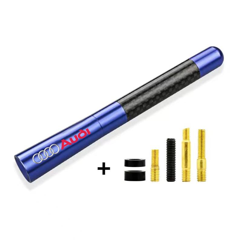 12cm Car Delicate Carbon Fiber Short Antenna Radio Auto Accessories for Audi C5 C6 C7 A4 B6 B8 B7 A6 A3 A5 Q3 Q5 Q7 8P S3 S5 S4 S2 S6 RS3 RS4 RS5 RS6