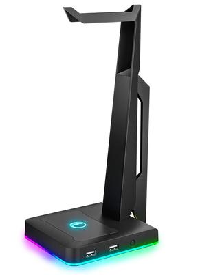 IFYOO RGB Gaming Headset Stand with 2 USB Ports Gaming Headphone Mount for PC Xbox One PS4 Switch Earphone Holder Hanger Headphone Headset Stand