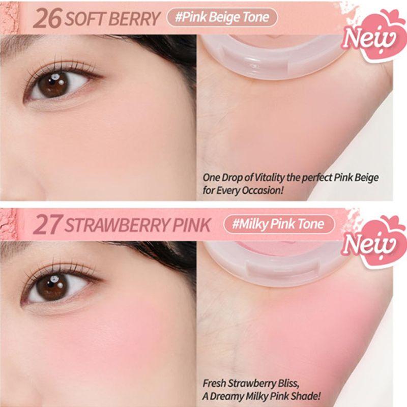[Peripera] *Soft Berry* Pure Blushed Sunshine Cheek (2 Colors)