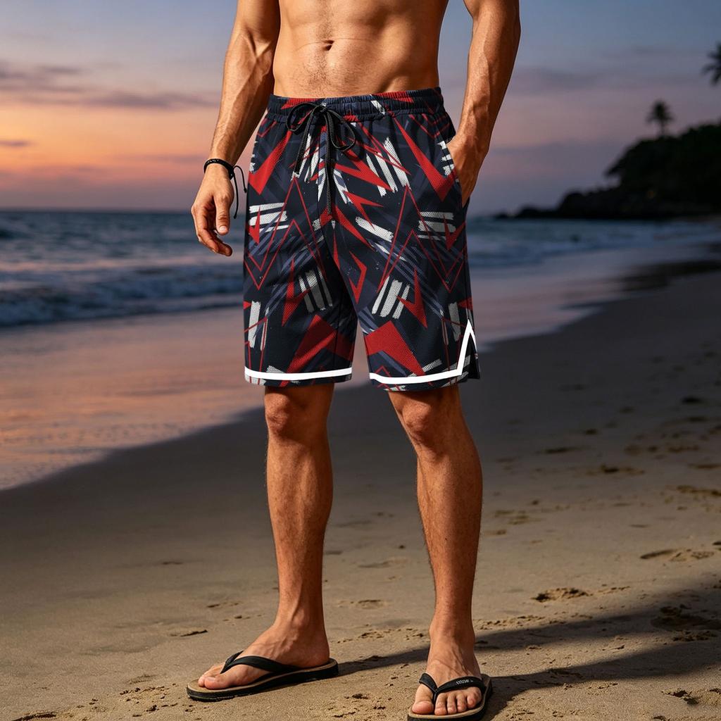 Men's Breathable Mesh Athletic Shorts for Summer Workout and Casual Wear