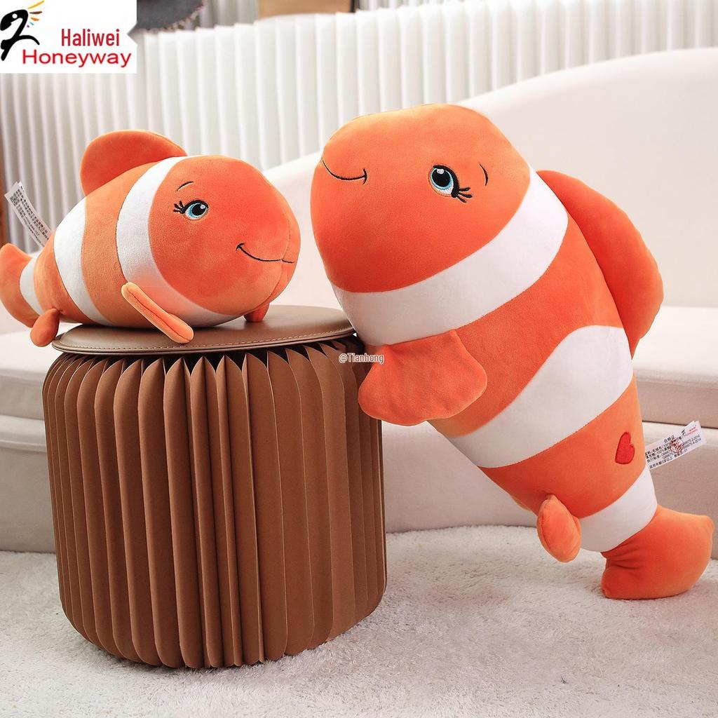 Clownfish Plush Toy Pillow - Stuffed Sea Animal Gift for Girls