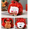 Santa Snowman Christmas Gift Bag Flannel Christmas Storage Bag Santa Gift Bag  Christmas Decoration