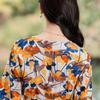 Elegant Women's Summer Dress Plus Size Half Sleeve Vintage Print Long Dresses Female Summer Clothes