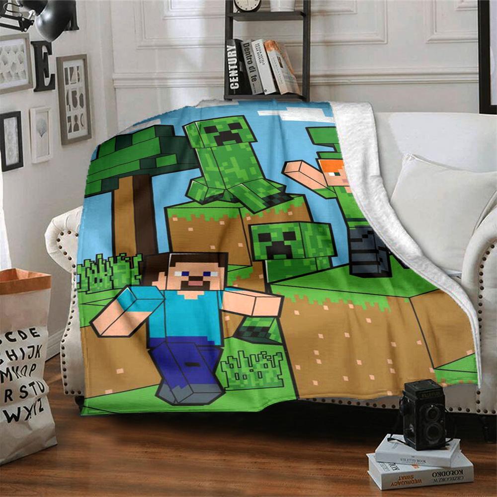 Minecraft Blanket Comfortable Perfect for Seaside Sofa Couch All-Season Use Modern Best Holiday Gift for Friends Family