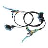 Hydraulic Disc Brake Set Aluminum Alloy 4 Piston Front and Rear Bilateral Hydraulic Brake for Mountain Bike