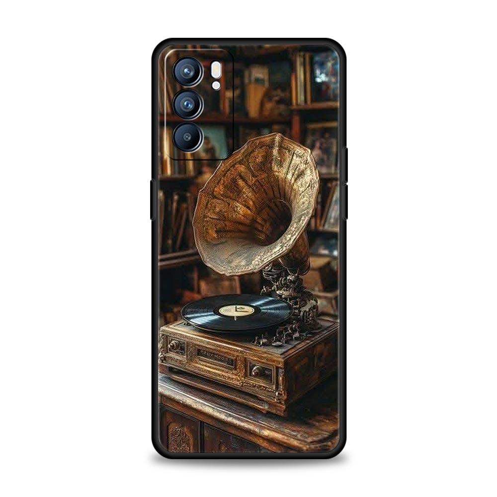 Retro Recording Device Phone Case For Oppo Reno 13 12 11 10 7 F Find X5 X6 A98 A80 A79 A78 A57 A54 A31 A17 Pro 5G Soft TPU Cover
