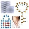 Number Alphabet Constellation Earrings Silicone Mold Crystal Epoxy Diy for Key Lock Pendant Jewelry Epoxy Mold for DIY C