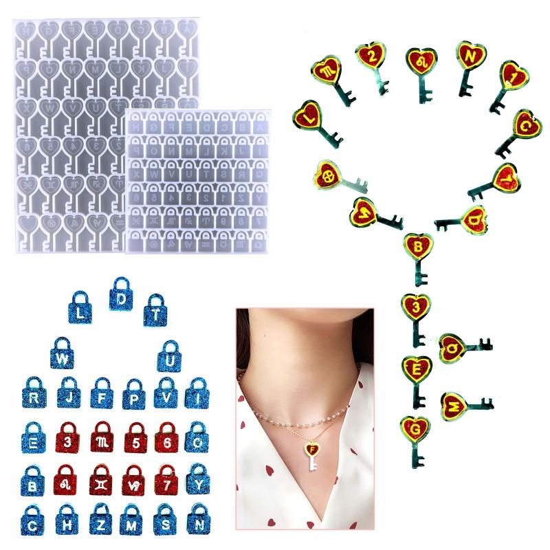 Number Alphabet Constellation Earrings Silicone Mold Crystal Epoxy Diy for Key Lock Pendant Jewelry Epoxy Mold for DIY C