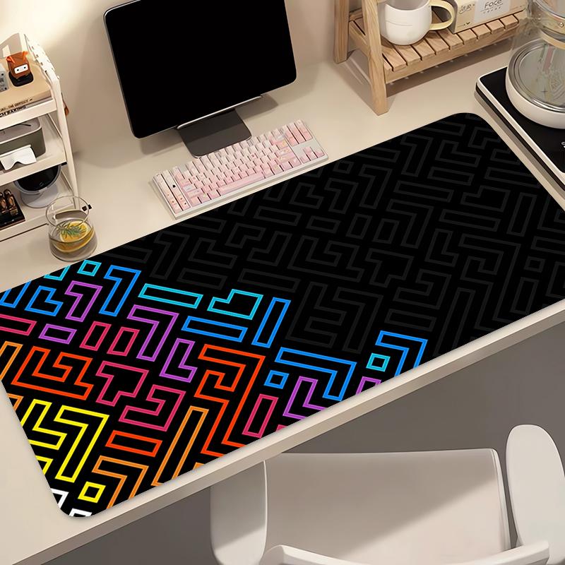 Mousepad Gaming Keyboard Pad Extended Pads Office Laptop New Mouse Mat Geometric Abstraction Mouse Pad PC Gamer Cabinet Desk Mat 800x300x2mm