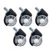 2Inch Office Chair Replacement Caster Rubber Heavy Duty 360° Swivel Wheels 5Pcs
