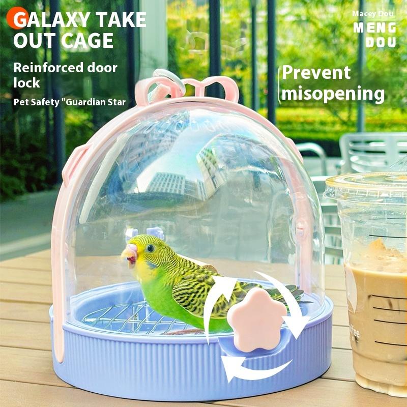 Kjæledyrutstyr Papegøye Take-away Bur Praktisk Utfluktsbur Take-away Veske Dedikert til Visning Utendørs Vindtett Kan Bæres i Hånden eller Crossbody