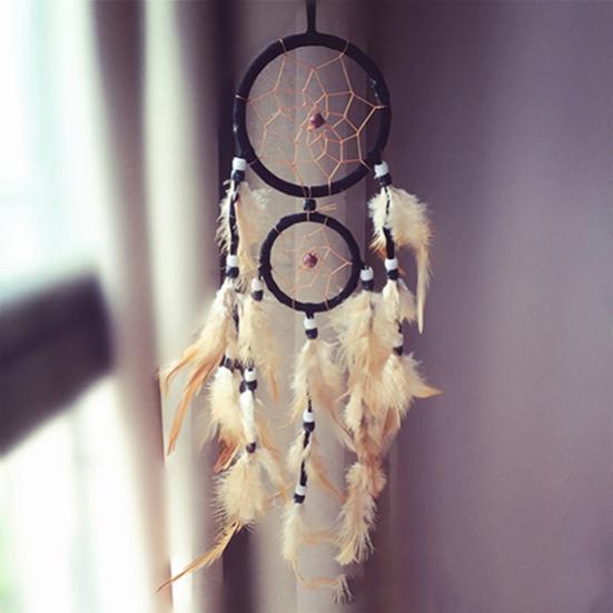 Double Circle Dream Catcher with Feathers Hanging Decoration Bedroom Ornament
