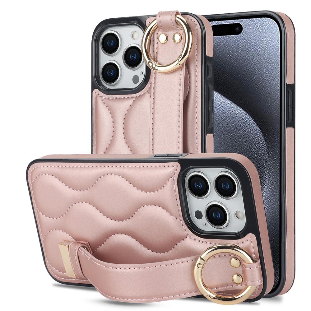 PU Leather Ring Wrist Strap Phone Case for IPhone 15 14 Plus 13 12 Mini 11 Pro Max X XS XR 7 8 Plus Holder Shockproof Cover