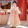 Anneyol Girls' Winter Hanfu Plus Velvet Dress