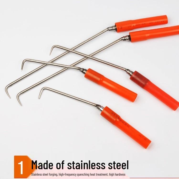 Stainless Steel Rebar Tying Hook with Plastic Handle for Wire Tying